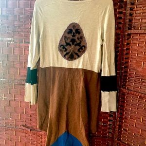 Boho Handmade cotton, merino wool, cashmere dress